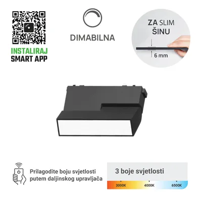 Green TECH LED magnetna svjetiljka 6W, 3CCT, LED Osram, Dim./ Smart Lamp APP