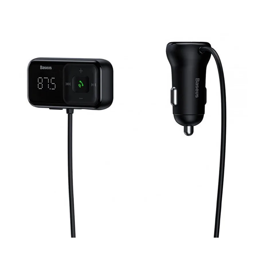 Baseus FM TRANSMITER T-TIP S-16 BLUETOOTH 5.0 MP3 - 2XUSB - 3,1A PUNJAČ (CCTM-E01) CRNA