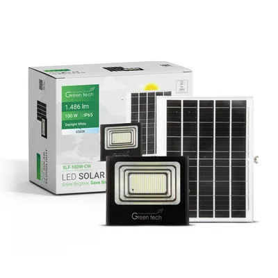 Green TECH LED solarni reflektor 100W, 6500K, IP65, solar
