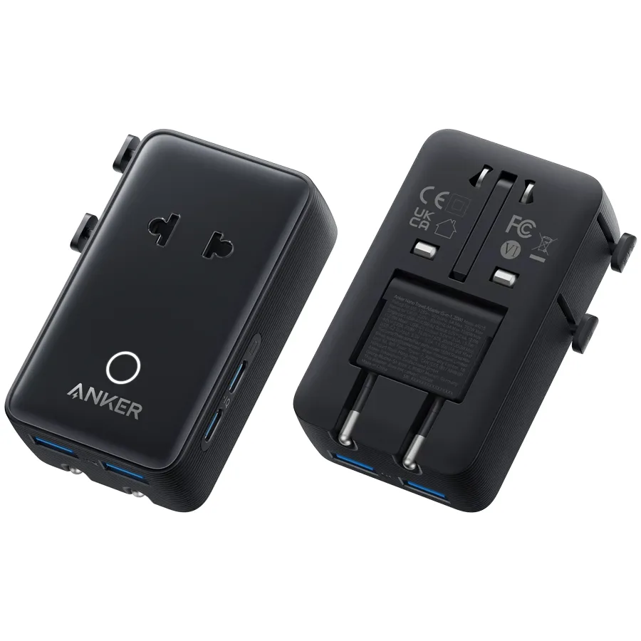 Anker Nano Travel Adapter (5-in-1, 20W) Black