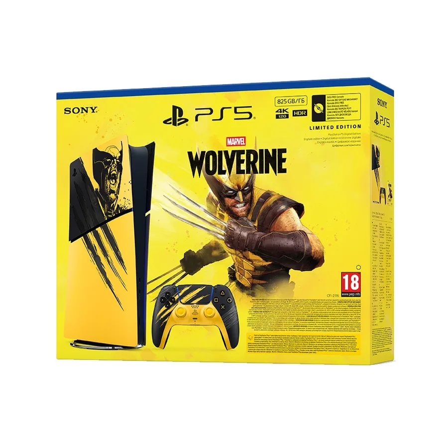 SONY PlayStation 5 Digital Edition E chassis Marvel’s Wolverine Battle Yellow Limited Edition + VCH 1000056883