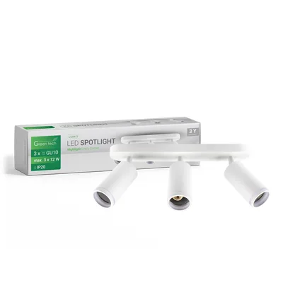 Green TECH LED spot svjetiljka GU10 X 3 kom, bijela boja