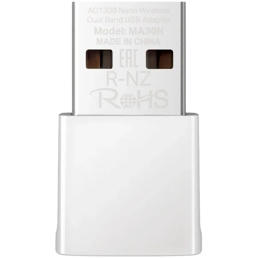 Mercusys MA30N AC1300 Nano Wireless Dual Band USB Adapter, 400 Mbps at 2.4 GHz + 867 Mbps at 5 GHz