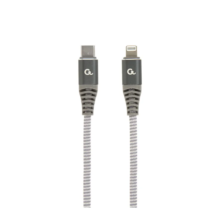 Gembird USB 2.0 kabl Premium cotton braided Type-C to 8-pins lightning iPhone charging & data cable