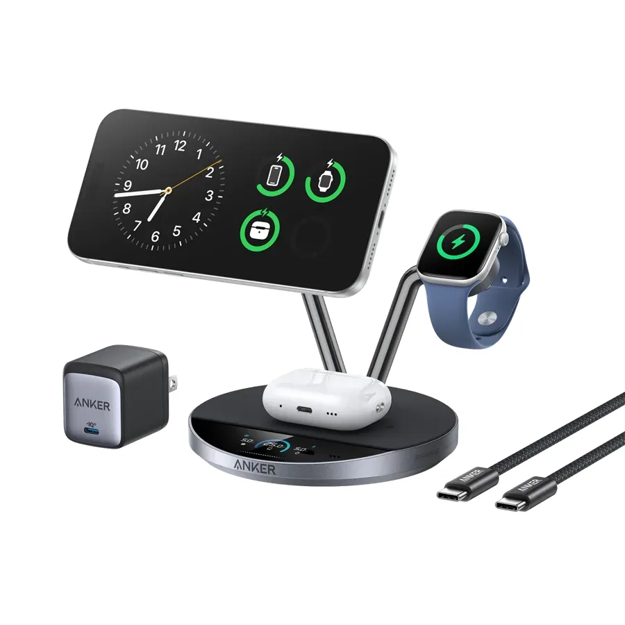 Anker Prime Wireless Charging Station(3-in-1, MagGo, AirCool, dock Stand)