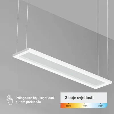 Green TECH LED kristalna panel visilica 40W, 3CCT, 120 lm/W, 300x12