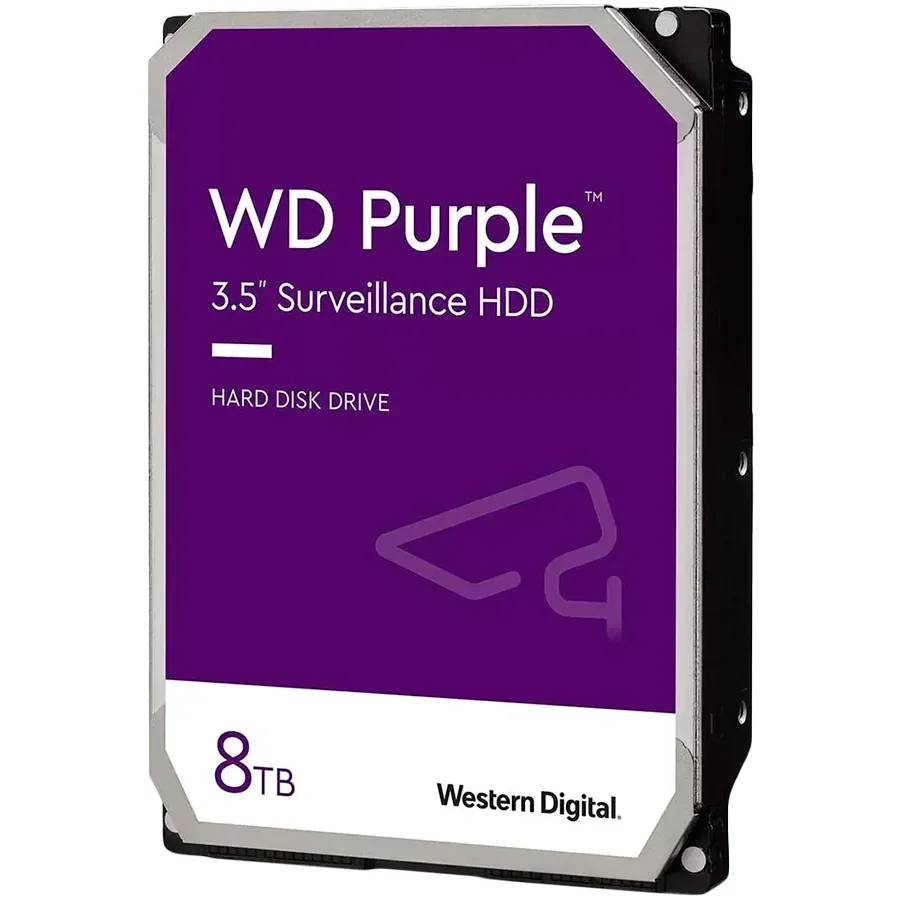 Western Digital HDD Video Surveillance WD Purple 8TB CMR, 3.5'', 256MB, 5640 RPM, SATA, TBW: 180