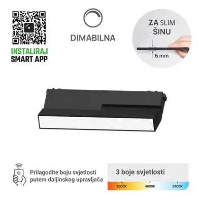 Green TECH LED magnetna svjetiljka 12W, 3CCT, LED Osram, Dim./ Smart Lamp APP