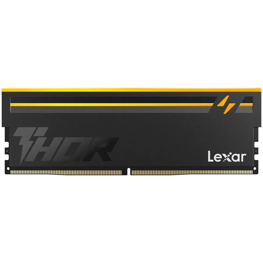Lexar THOR 2.0 16GB DDR5 6000 CL36 1.3V Memory with heatsink and RGB lighting, Black Color, Single pack