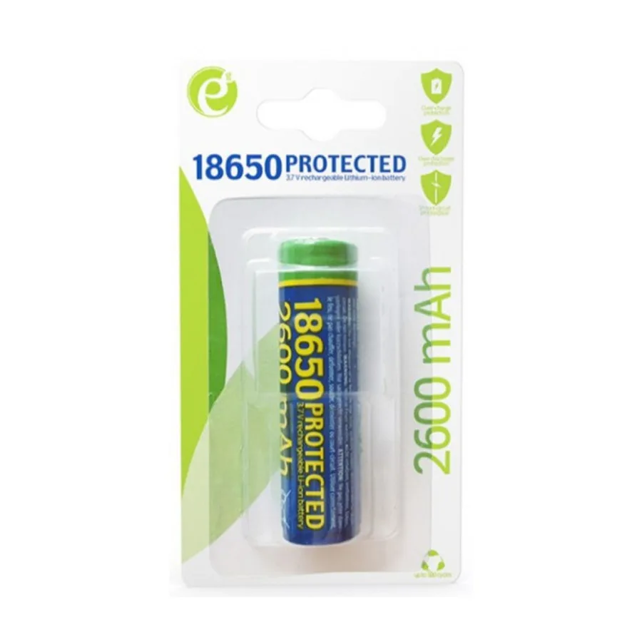 Gembird Punjiva baterija 18650 Li-Ion 3,7V 2600mAh, protected, EG-BA-18650/2600