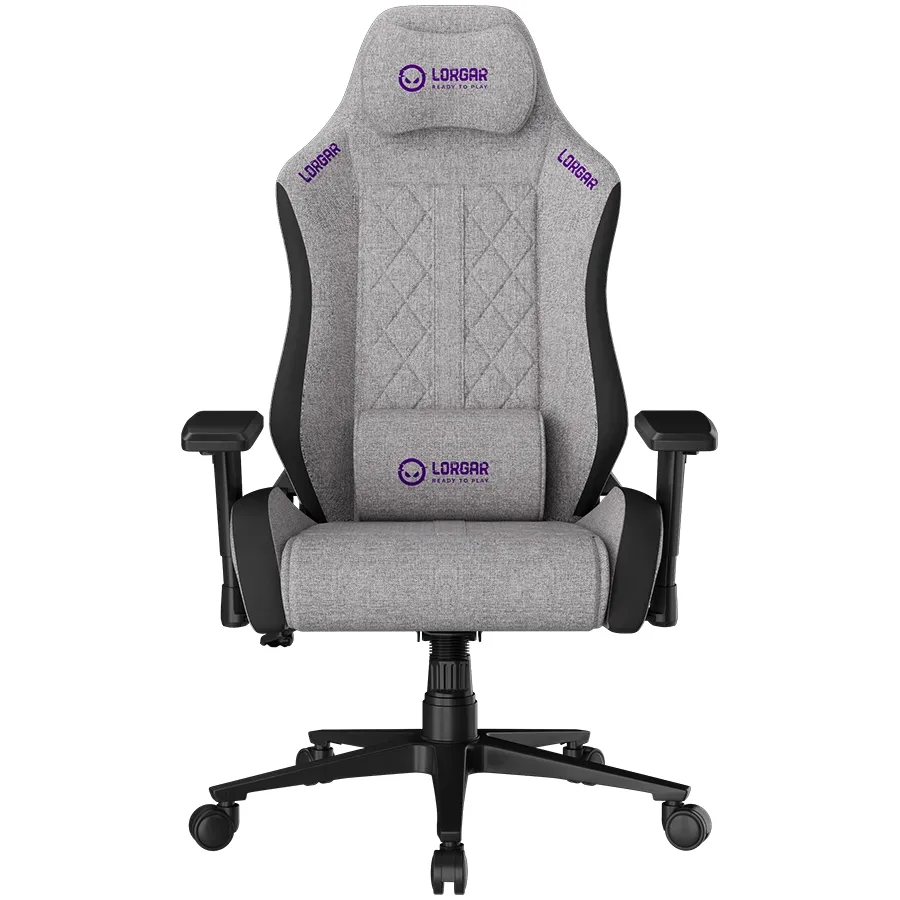 Lorgar CHA41, Ergonomic Gaming Chair Advanced, premium anti-stain fabric, Grey