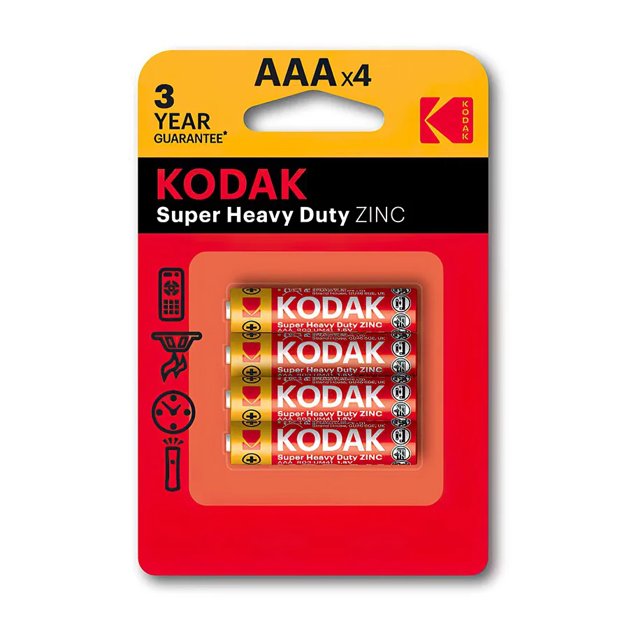 Baterija KODAK, RO3 AAA CINK KLORID 4/1, 1,5 V (887930953329)