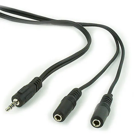 Gembird Audio kabl spliter, 3,5mm stereo to 2x3,5mm stereo, 5m, CCA-415, black