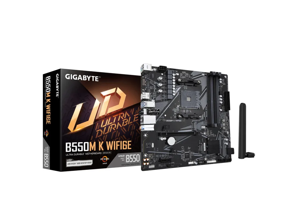 Gigabyte MB B550M K WIFI6E AM4, 4xDDR4, 2xM.2, 4xSATA, 8xusB, DP, HDMI, PS2, mATX, WI-FI