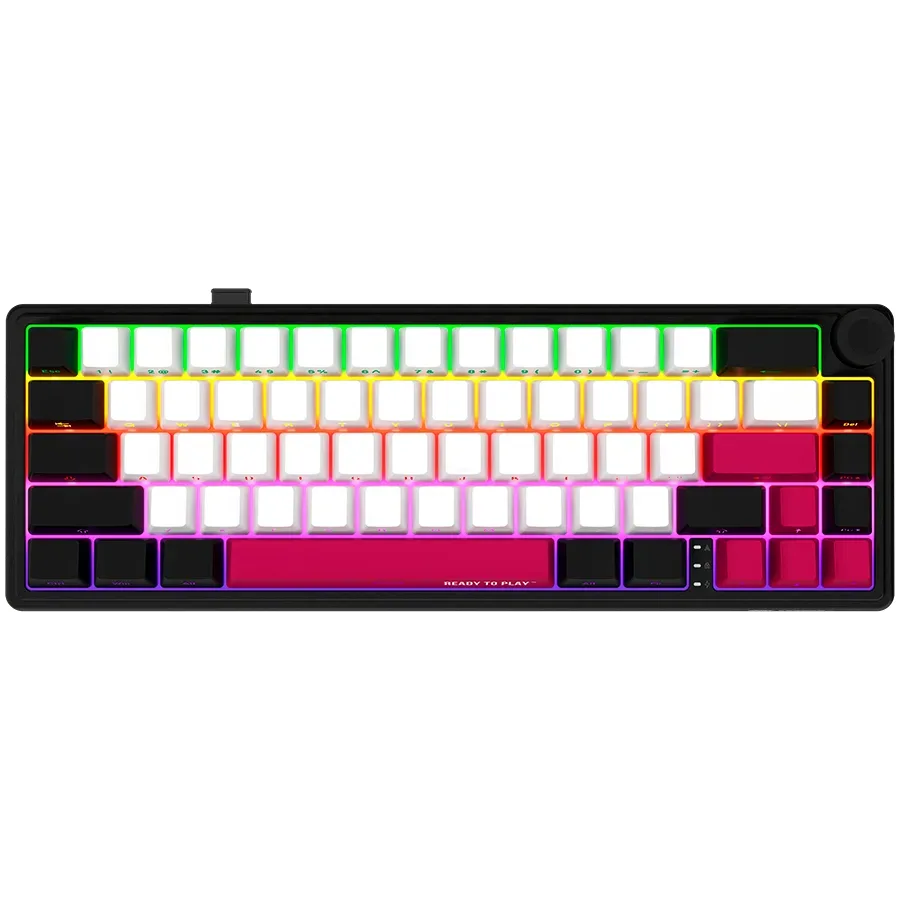 Lorgar KBP70MW, Wireless 65% Mechanical Gaming Keyboard Pro, Black/red, EN layout