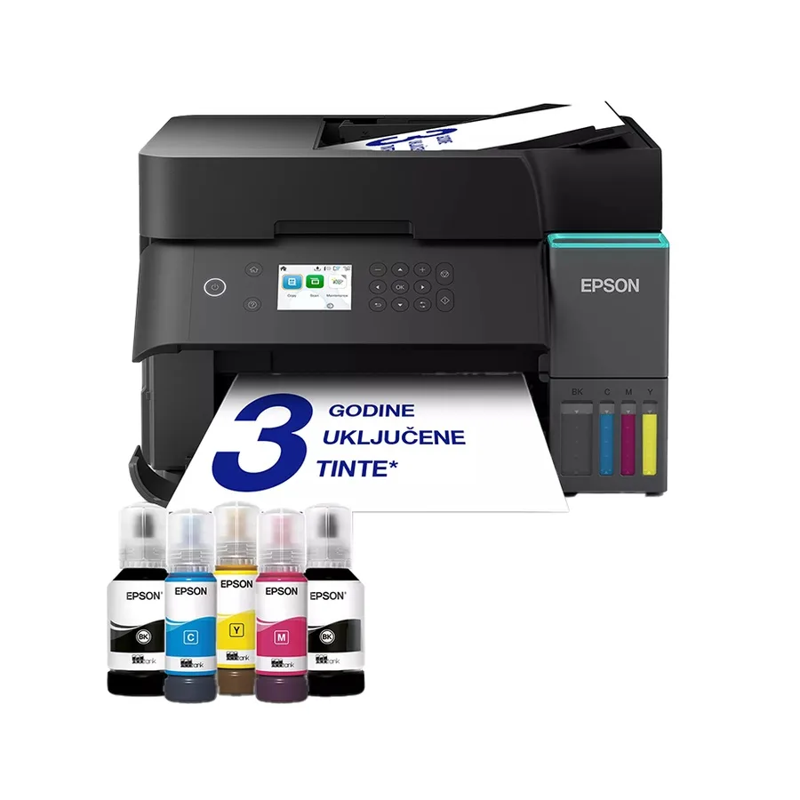 Printer EPSON EcoTank L6370 print/scan/copy/ 35str/min crno-bijelo.23str/min boja. 4800x1200 dpi. ADF