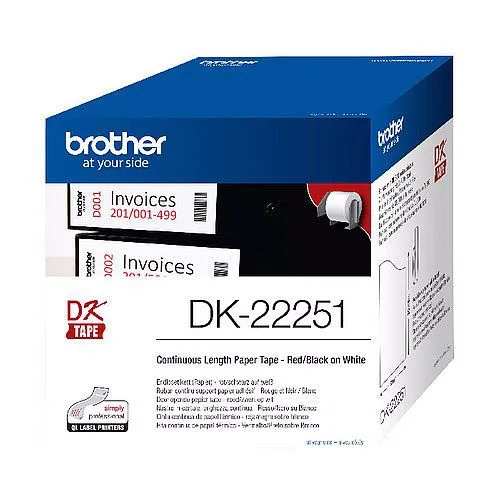 Brother POT PAP BRO NALJ DK-22251 62mm Crno-crveno na bijelo
