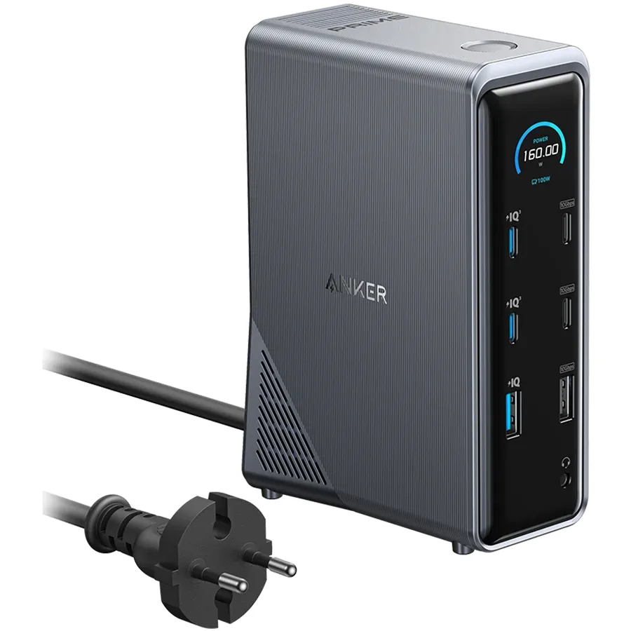 Anker Prime Charging Docking Station (14-in-1, Dual Display, 160W, 1Gbps Ethernet, 1x USB-A 10Gbps