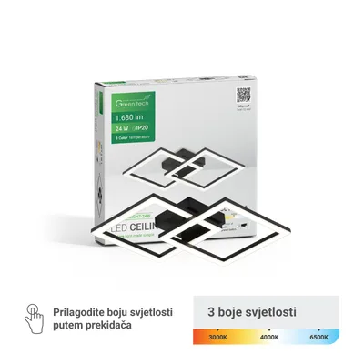 Green TECH Stropna dekorativna svjetiljka 24W, 3CCT