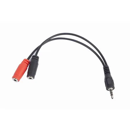 Gembird audio adapter za slušalice 3,5mm 4pin to 2x 3,5 mm 3pin (mic/slušalice), CCA-417