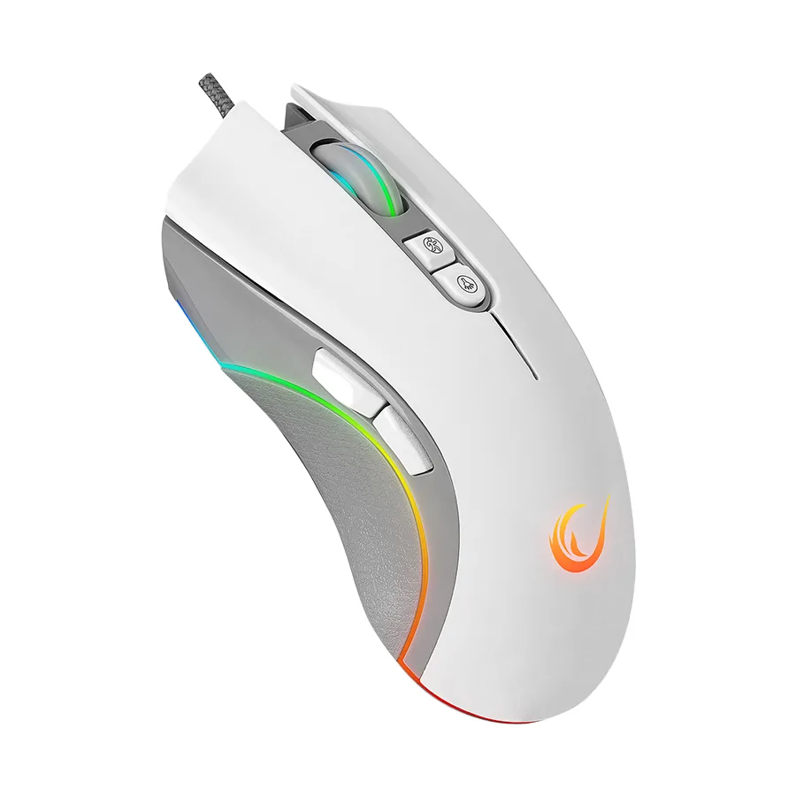 Miš gaming RAMPAGE SMX-R22 PhoenIX V2 White 7 key RGB 12800DPI, 39102