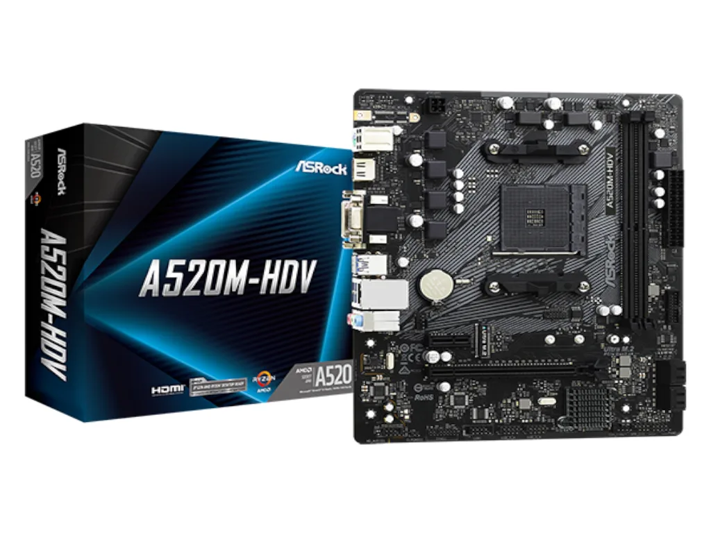 Asrock MB A520-HDV AM42xDDR4, 4xSATA, M.2, RAIDVGA, HDMI, Micro ATX