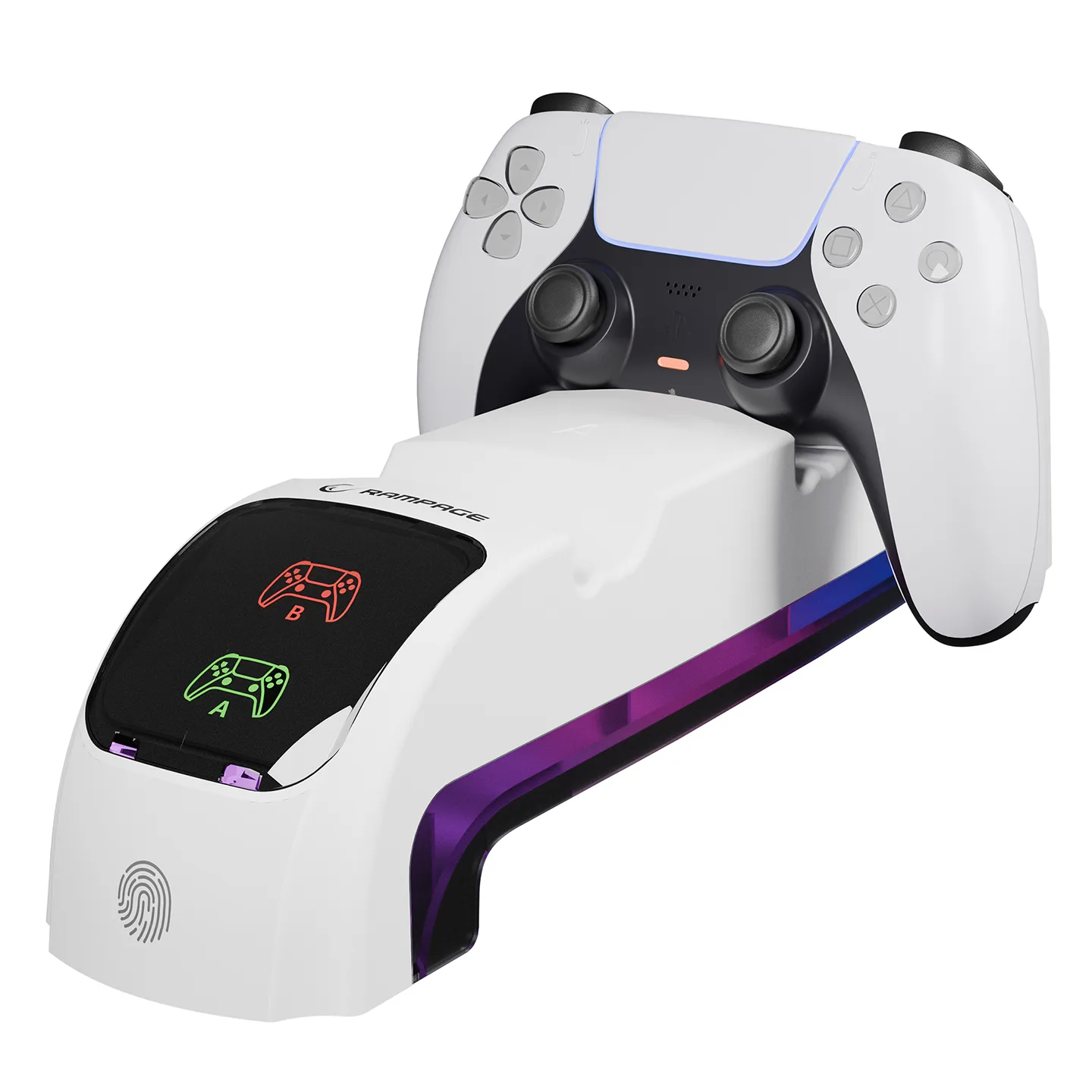 Charging Station gaming RAMPAGE RP-PS5 S RGB Lighted Headphone Stand with PlayStation 5 Slim Compatible Fast