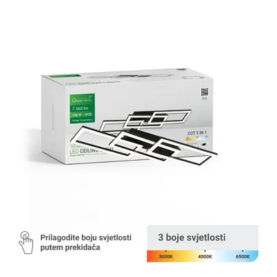 Green TECH Stropna dekorativna svjetiljka 108W, 3CCT