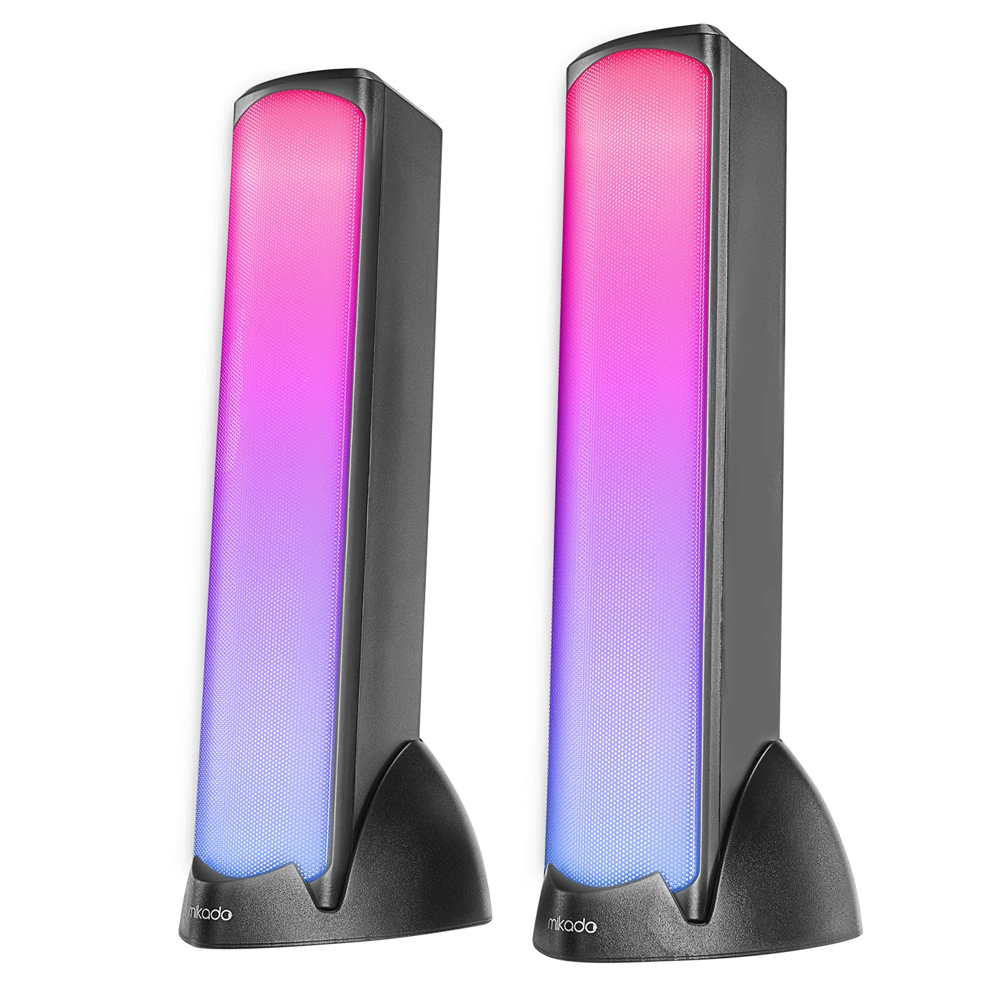 Zvučnici 2.0 gaming Mikado MD-183 2.0 3W*2 Bluetooth Black RGB illuminated USB 3.5mm USB 5V 5V speaker speaker