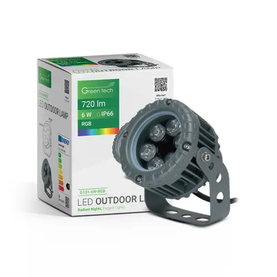 Green TECH LED vanjska svjetiljka 6W, RGB, IP66