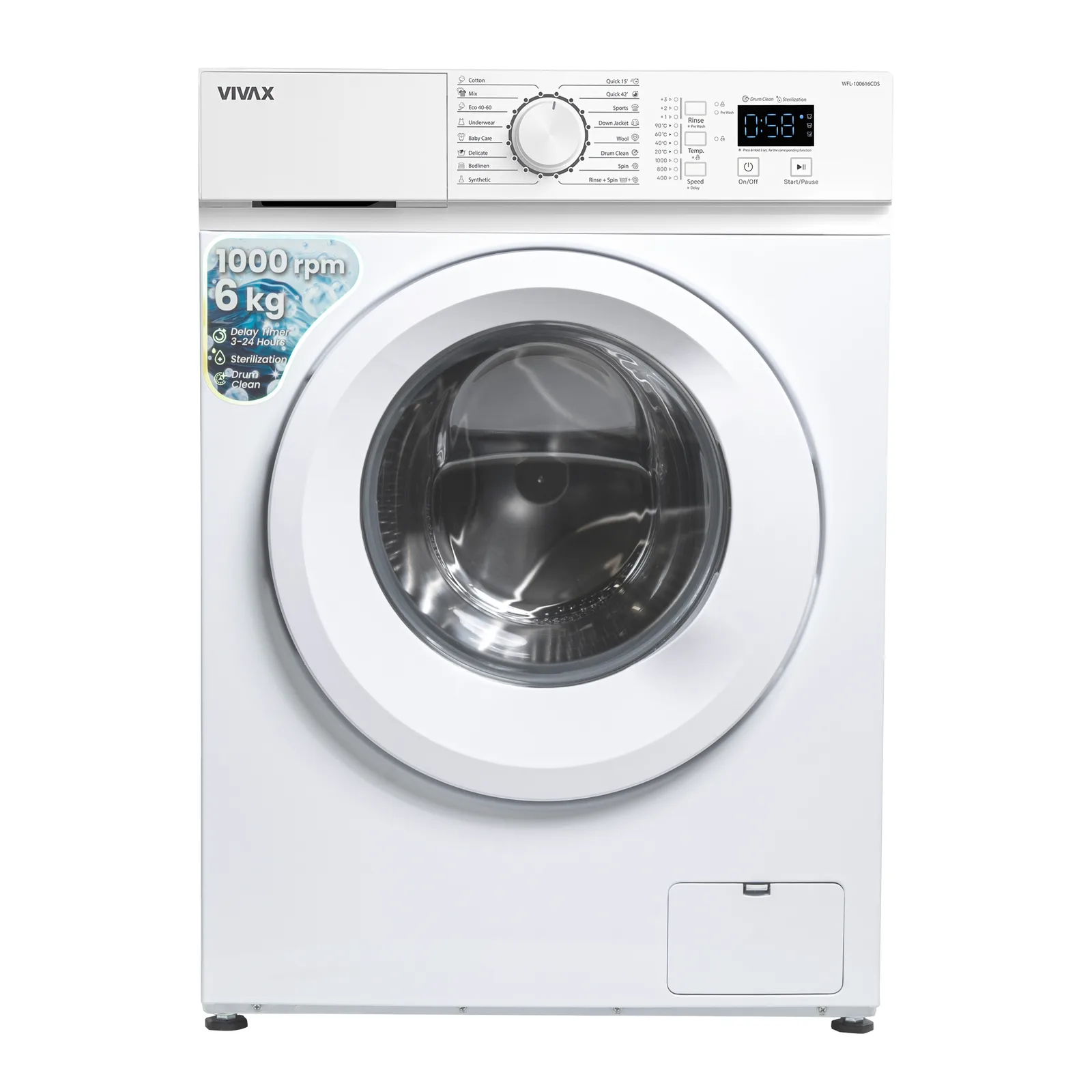 Vivax HOME mašina za pranje veša WFL-100616CDSI