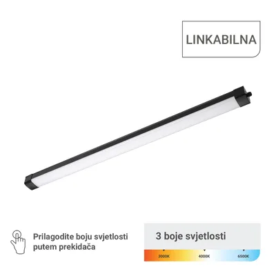 Green TECH LED vodotijesna svjetiljka linkabilna, 3CCT, 60W, IP65, crna