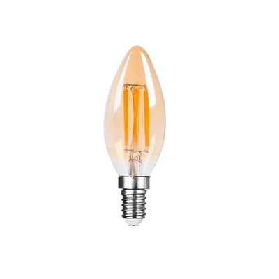 Green TECH LED filament žarulja 4W, 2700K, E14, AC220V, C35, amber, dimabilna