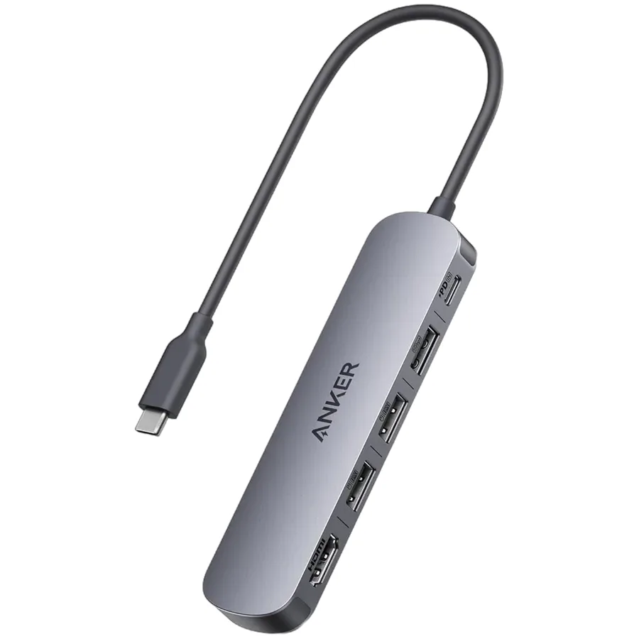 Anker USB-C Hub (5-in-1, 4K HDMI) Gray
