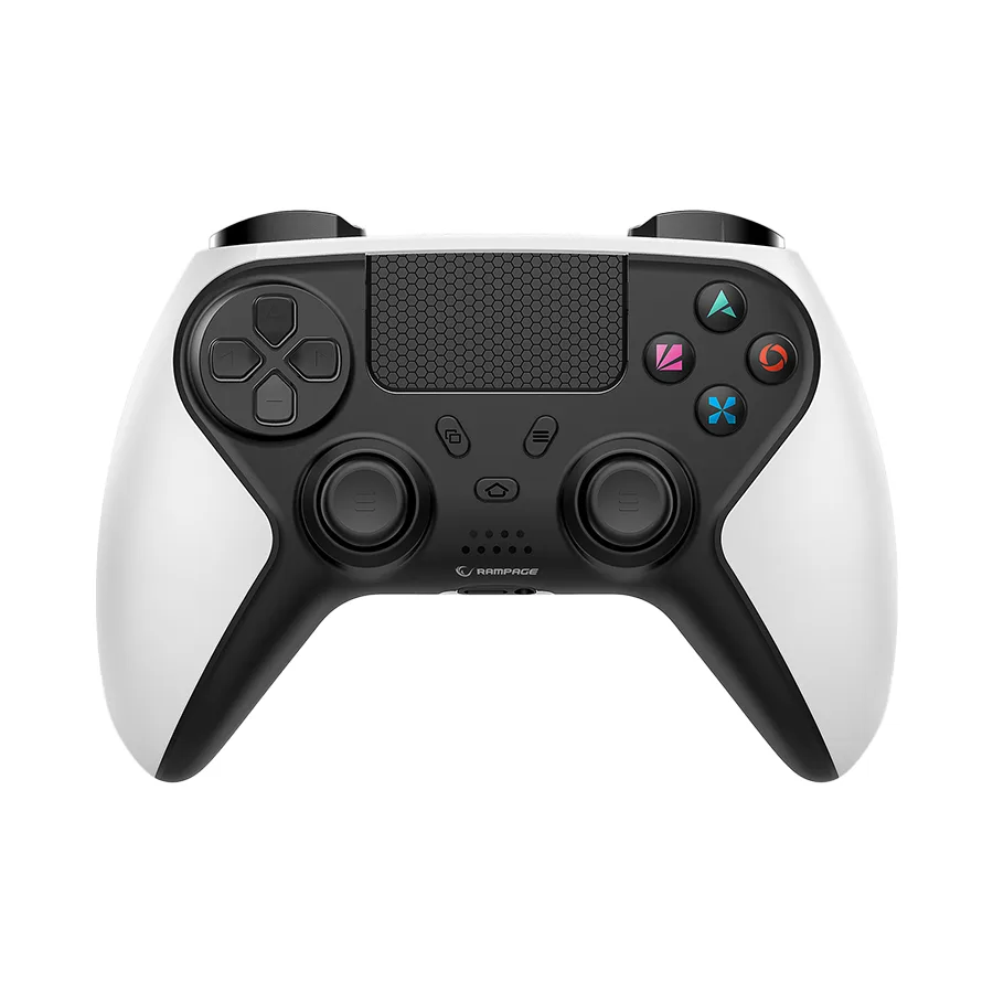 Game Pad gaming RAMPAGE Snopy Tactic White Bluetooth Dual Vibration PS4 Gamepad Joypad, 40929