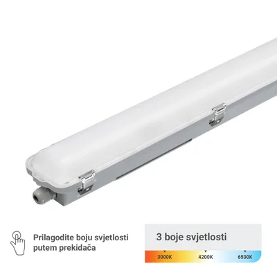 Green TECH LED vodotijesna svjetiljka 15W, 3CCT, IP66, 636 cm