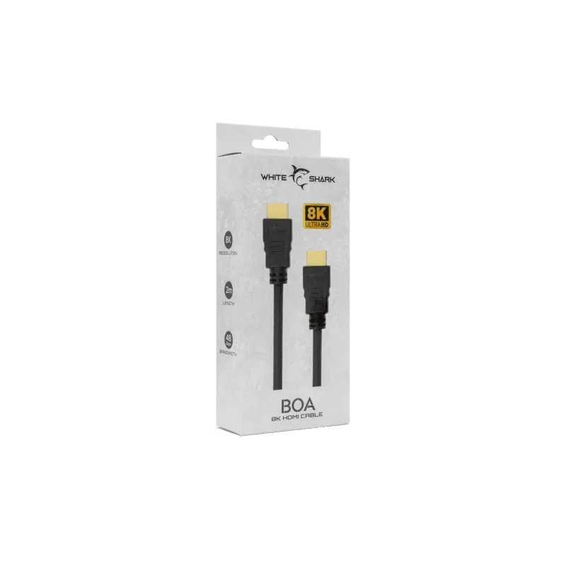 White Shark BOA kabal HDMI-HDMI 2.1 M/M 8K@60Hz 2m