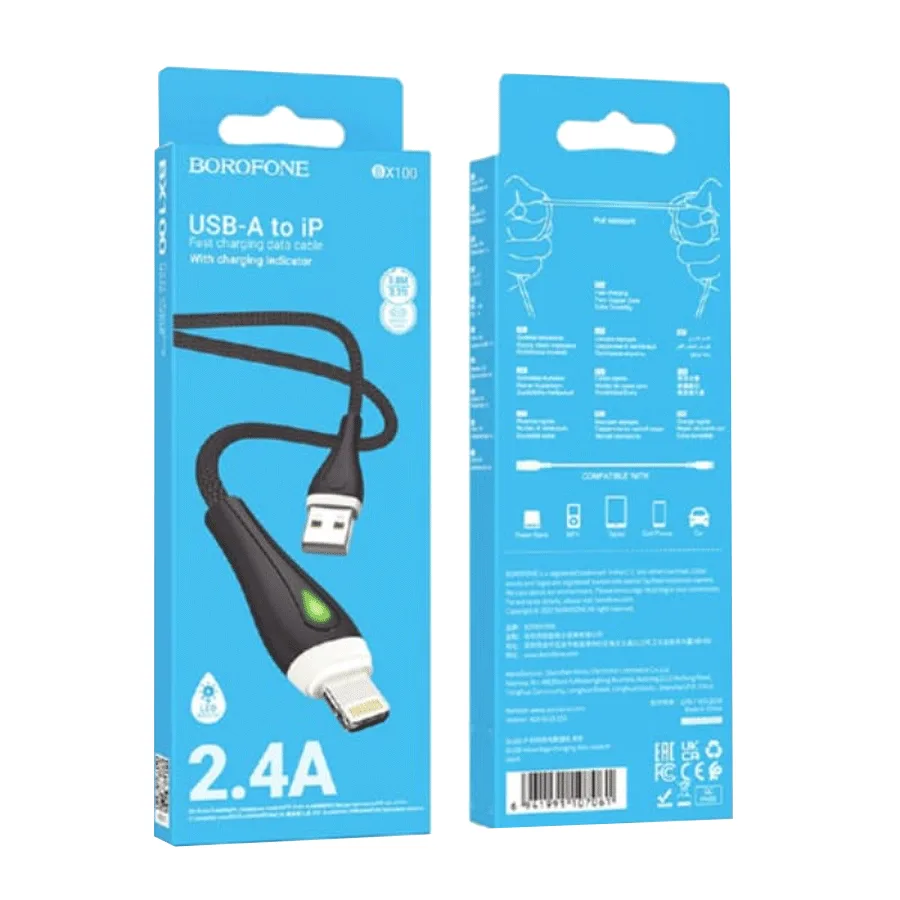 USB kabal 1m BOROFONE BX100 Advantage charging data Type-C black