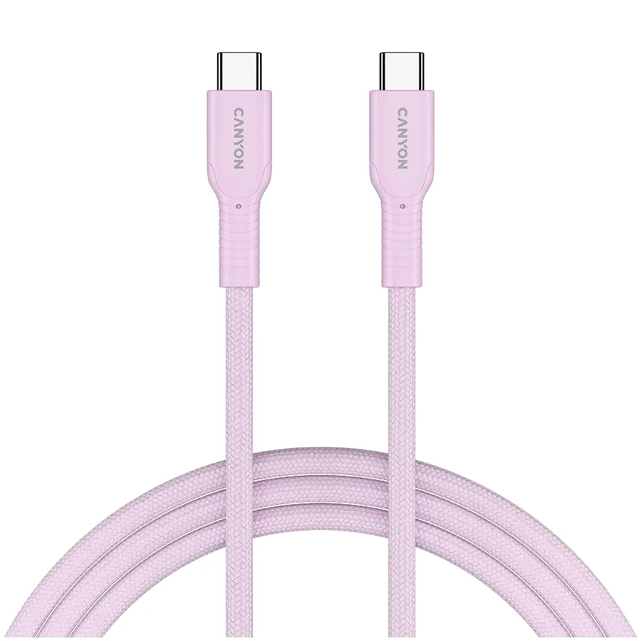 Canyon cable OnWire 60CL C-C 60W COLOR Braided 1m Pink