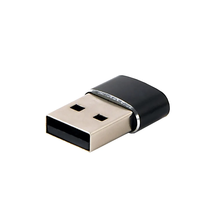 Gembird USB 2,0 adapter USB2.0 AM to Type-C female black, A-USB2-AMCF-02