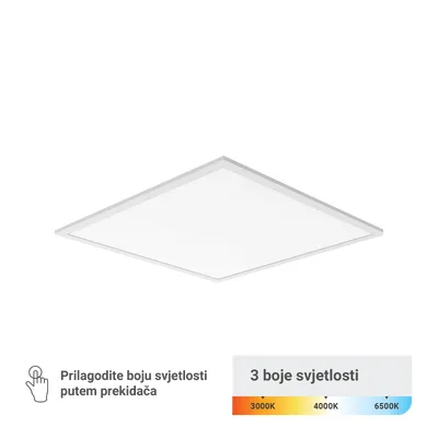 LED panel Green Tech 595 x 595 x 30 mm, 25W, 3 CCT, 160lm/W, Lifud driver