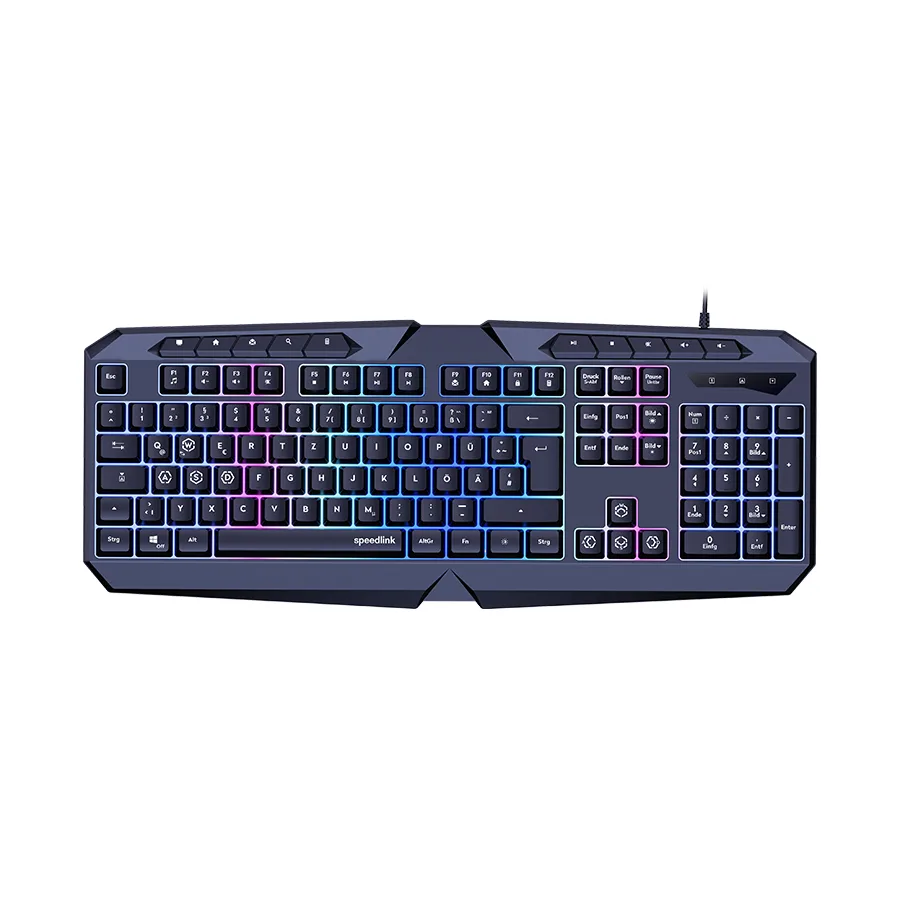 Tastatura SPEEDLINK LUDICIUM RGB Rainbow Gaming Keyboard, black - US Layout, SL-670004-BK-US