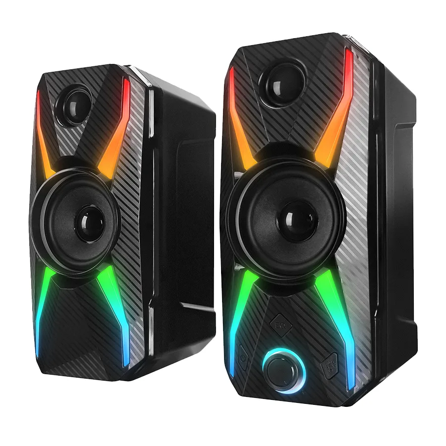 Zvučnici 2.0 gaming RAMPAGE RMS-X5 2.0 Black Multimedia Gaming USB Speaker, 39545