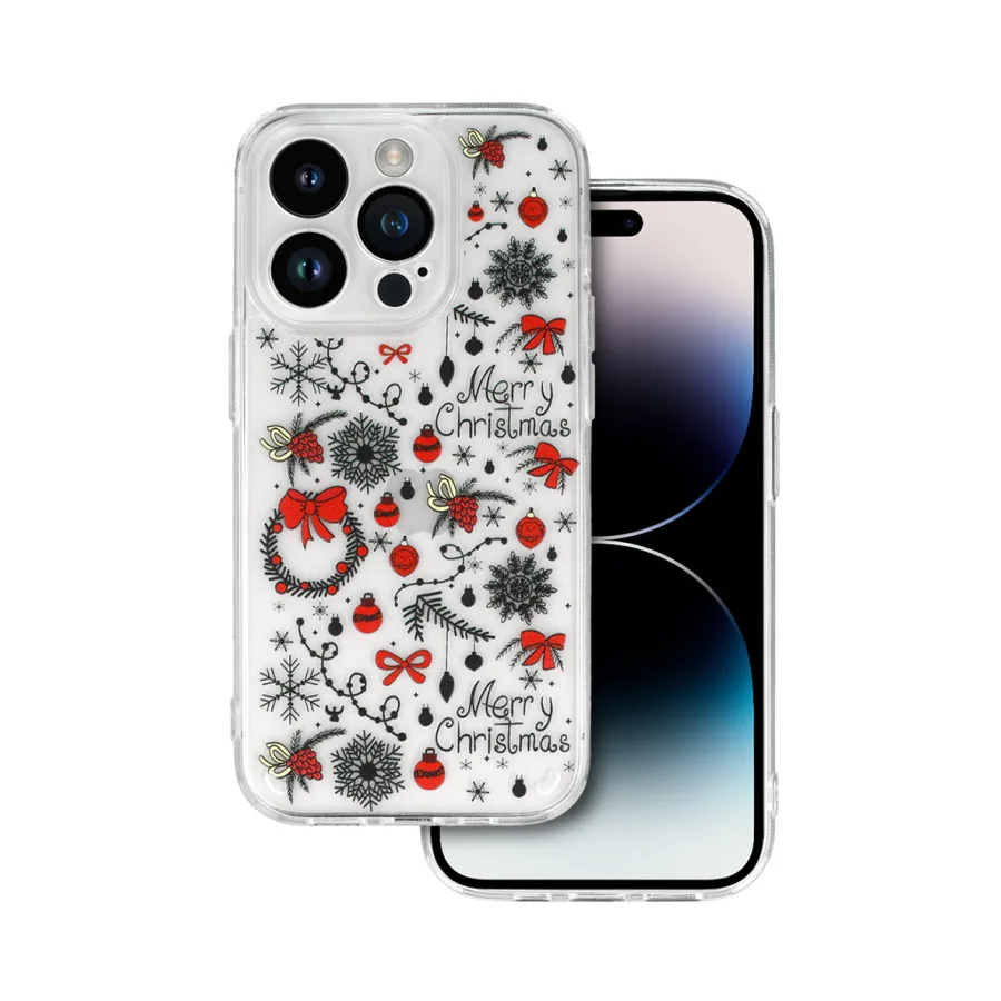 Apple ZAŠTITNA MASKA CHRISTMAS CASE ZA IPHONE 12 DESIGN 5 CLEAR