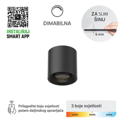 Green TECH LED magnetna svjetiljka 6W, 3CCT, LED Osram, Dim./ Smart Lamp APP