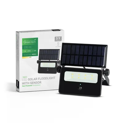 Green TECH LED solarni reflektor 2W, 4000K, IP65, 200 lm