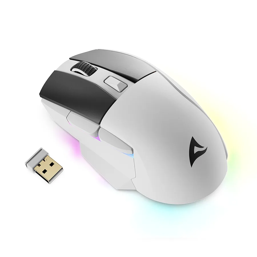 Miš SHARKOON gaming wireless/wired Skiller SGM50W White