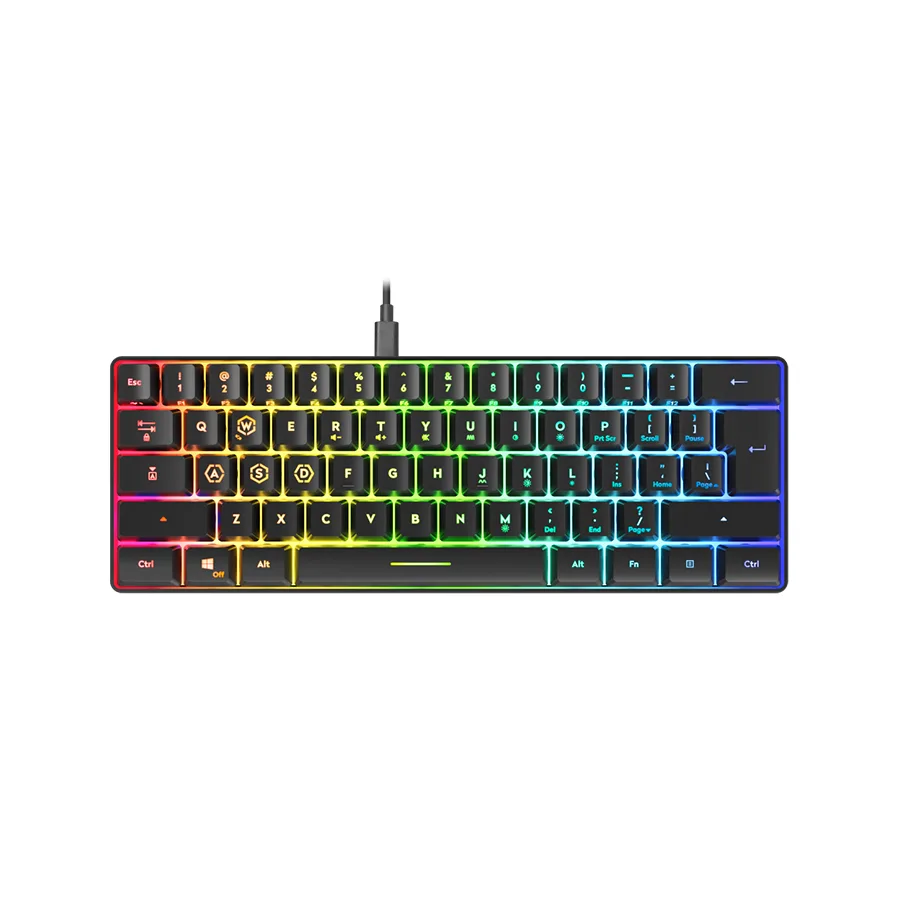 Tastatura SPEEDLINK LETOS RGB 60% Gaming Keyboard, black - US layout, SL-670014-BK-US