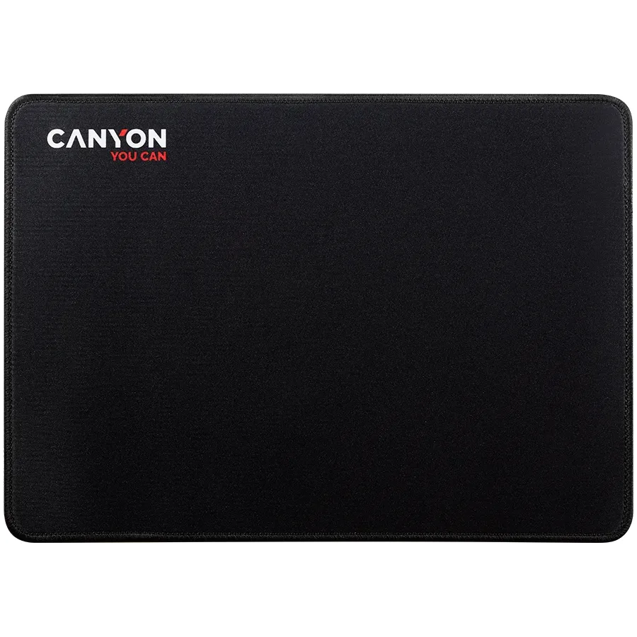 Canyon MP-4 Mouse pad, 350X250X3MM, Multipandex, fully black with our logo (non gaming), blister cardboard