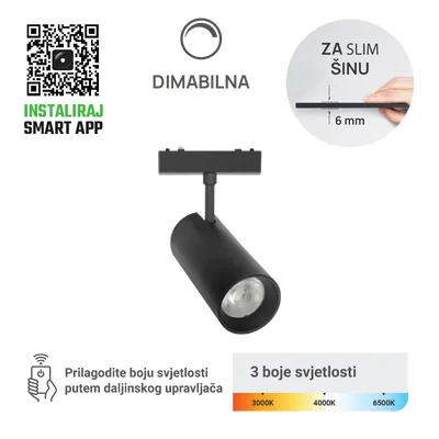 Green TECH LED magnetna svjetiljka 6W, 3CCT, LED Osram, Dim./ Smart Lamp APP